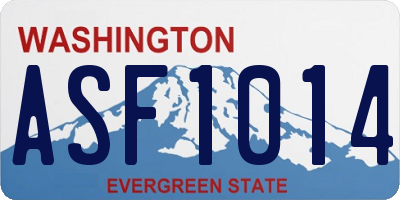 WA license plate ASF1014