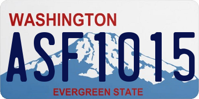 WA license plate ASF1015
