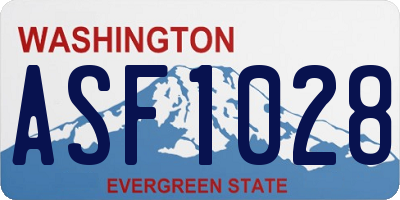 WA license plate ASF1028