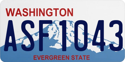 WA license plate ASF1043
