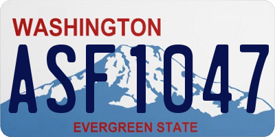 WA license plate ASF1047