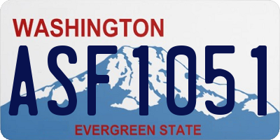 WA license plate ASF1051