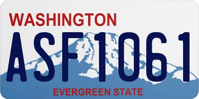 WA license plate ASF1061