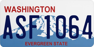 WA license plate ASF1064