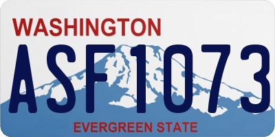 WA license plate ASF1073