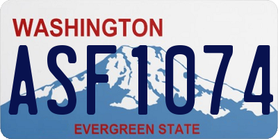 WA license plate ASF1074