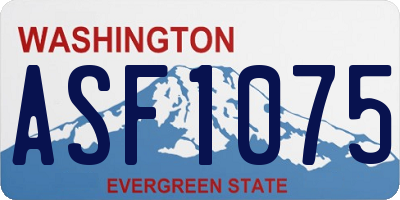 WA license plate ASF1075
