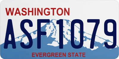 WA license plate ASF1079