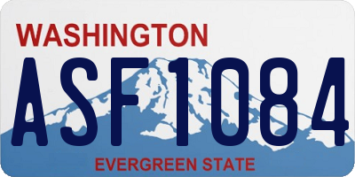 WA license plate ASF1084