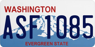 WA license plate ASF1085