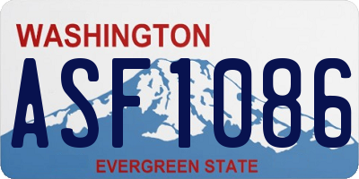 WA license plate ASF1086