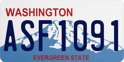 WA license plate ASF1091
