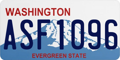 WA license plate ASF1096
