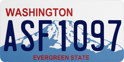 WA license plate ASF1097