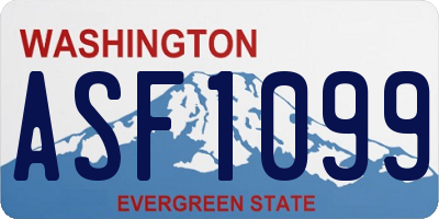 WA license plate ASF1099