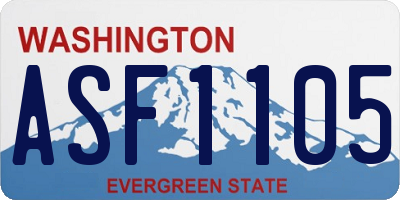 WA license plate ASF1105