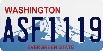 WA license plate ASF1119