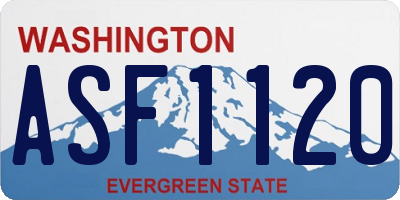 WA license plate ASF1120