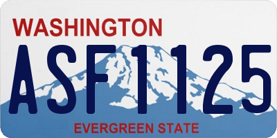 WA license plate ASF1125