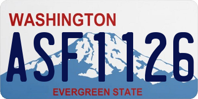 WA license plate ASF1126