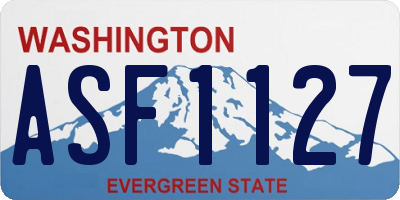 WA license plate ASF1127