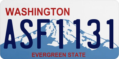 WA license plate ASF1131