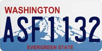 WA license plate ASF1132