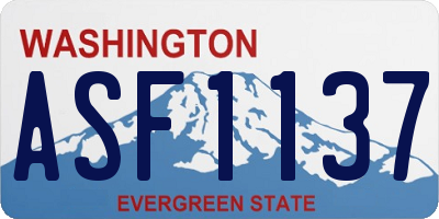 WA license plate ASF1137