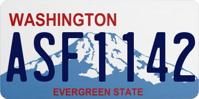 WA license plate ASF1142