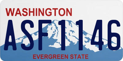 WA license plate ASF1146
