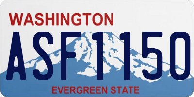 WA license plate ASF1150