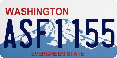 WA license plate ASF1155
