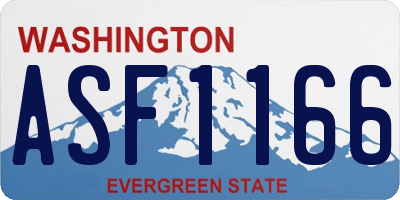 WA license plate ASF1166