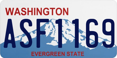 WA license plate ASF1169