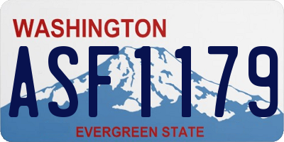 WA license plate ASF1179