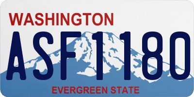 WA license plate ASF1180