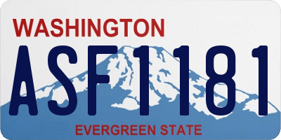 WA license plate ASF1181