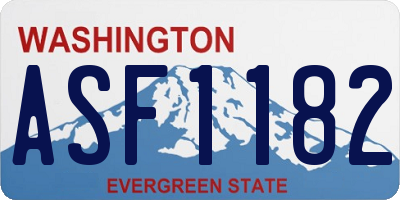 WA license plate ASF1182
