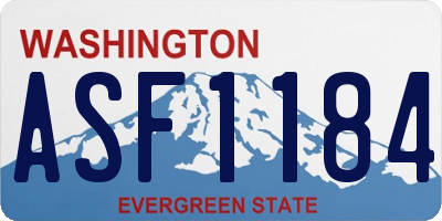 WA license plate ASF1184