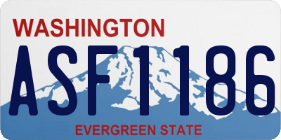 WA license plate ASF1186