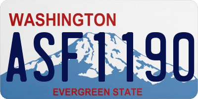 WA license plate ASF1190