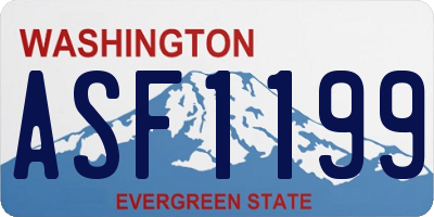 WA license plate ASF1199
