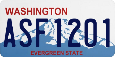 WA license plate ASF1201