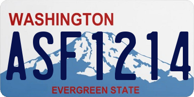 WA license plate ASF1214