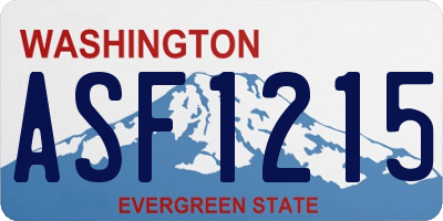 WA license plate ASF1215