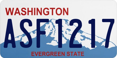 WA license plate ASF1217