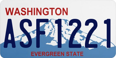 WA license plate ASF1221