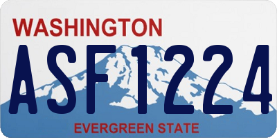 WA license plate ASF1224