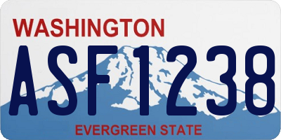 WA license plate ASF1238