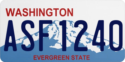 WA license plate ASF1240